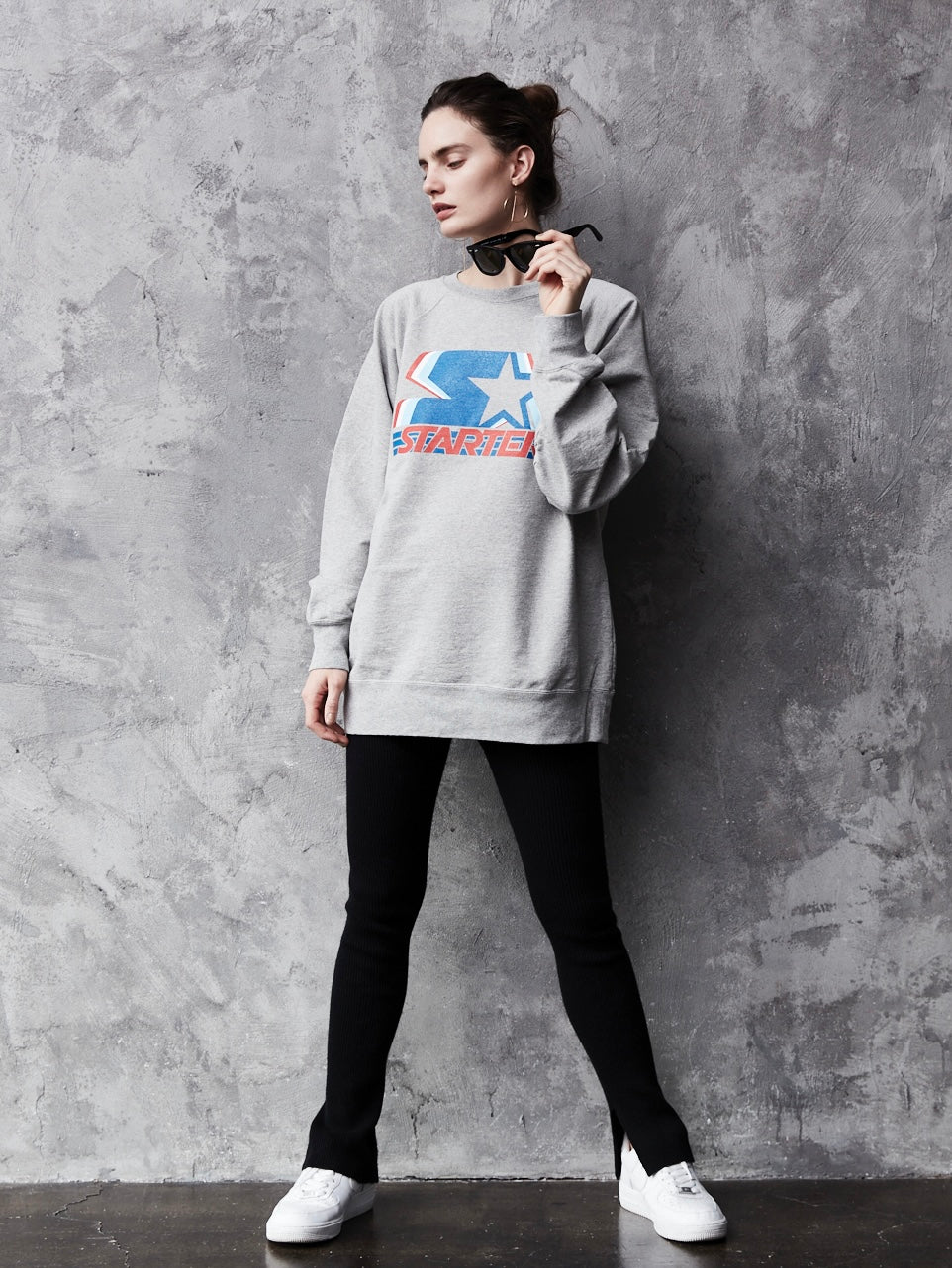 STARTER×COUTURE D'ADAM　SWEAT SHIRT HEATHER GREY